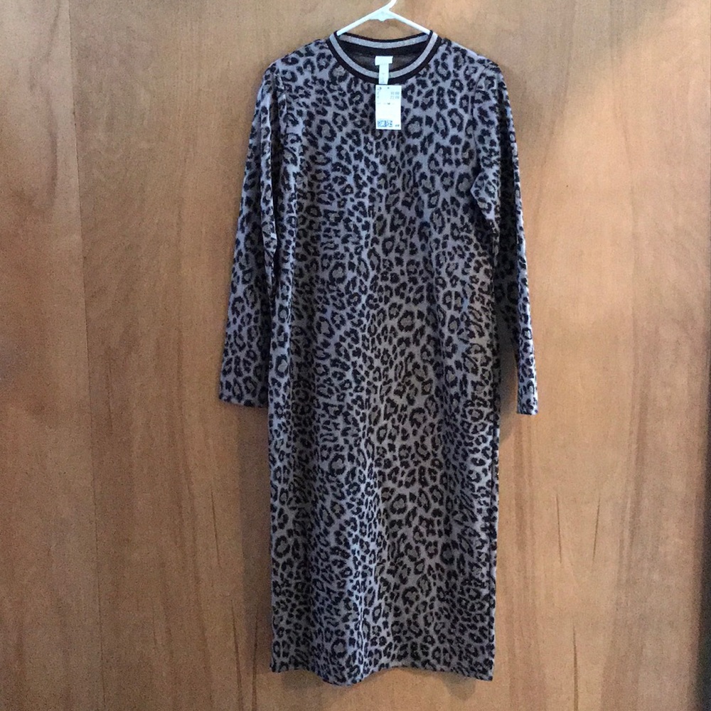 H&M cheetah Shimmer Dress
